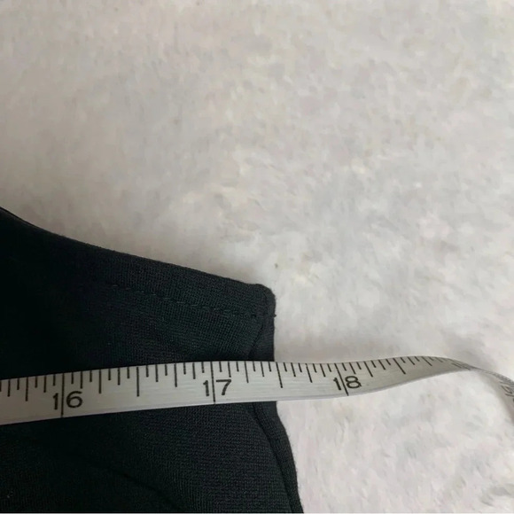 Banana Republic black/white sleeveless top size medium petite back zipper - Picture 7 of 10